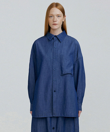 MOLLIOLLI（モリオリ）の「URBAN オーバーサイズデニムシャツ [ブルー]（シャツ/ブラウス）」