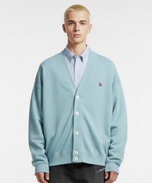 LENGAGEMENT（ランガージュマン）の「スモールハートオーバーサイズスウェットカーディガン[ライトブルー]（カーディガン/ボレロ）」