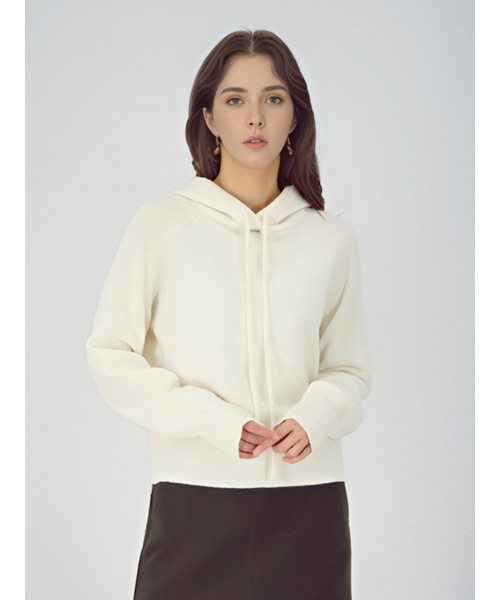 ACUD(アクド)の「Hoodie Wool Knit _Ivory(ニット/セーター・レディース・アイボリー・FREE)」の2枚目の写真