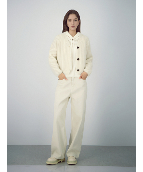 ACUD(アクド)の「Hoodie Wool Knit _Ivory(ニット/セーター・レディース・アイボリー・FREE)」の4枚目の写真