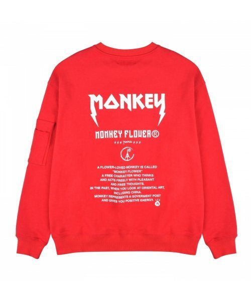 Monkey Flower(モンキーフラワー)の「共用前面ラベルポイントスウェット MF9WMT19U/RED(スウェット・メンズ・その他・FREE)」の2枚目の写真