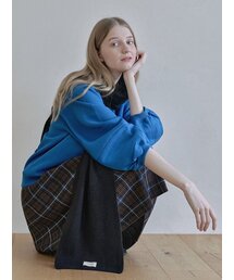 AVANT-G（アバン）の「Wool knit muffler - BLACK（マフラー・レディース）」