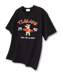 サーフィンウルフ オーバーサイズ 半袖Tシャツ ブラック