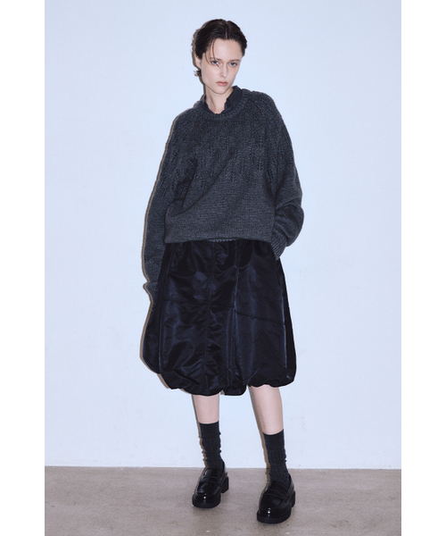 MIDNLOW(ミッドアンドロー)の「Balloon Banding Skirt (Black)(スカート・レディース・その他・FREE)」の1枚目の写真