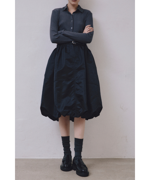 MIDNLOW(ミッドアンドロー)の「Balloon Banding Skirt (Black)(スカート・レディース・その他・FREE)」の2枚目の写真