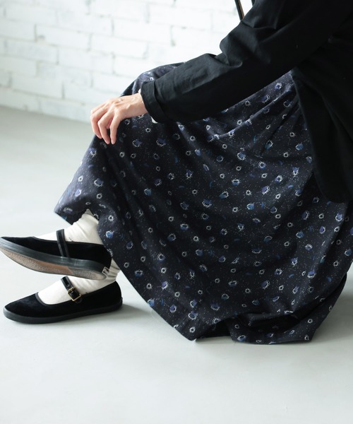 soulberry(ソウルベリー)の「星と青い鳥のスカート(スカート・レディース・スミクロ・5L/4L/3L/LL/L/M)」の18枚目の写真