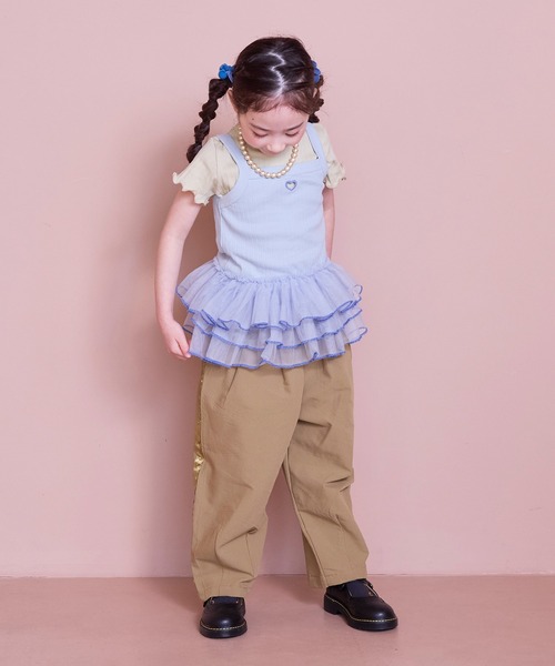 MARKEY'S（マーキーズ）の「サイドラインロングパンツ/セットアップ可（その他パンツ・キッズ・ベージュ/ブラック・120/110/100/90/150/140/130）」の9枚目の写真