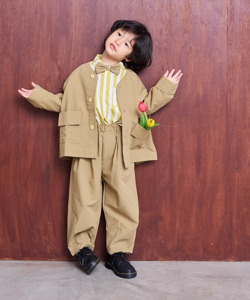 MARKEY'S（マーキーズ）の「サイドラインロングパンツ/セットアップ可（その他パンツ・キッズ・ベージュ/ブラック・120/110/100/90/150/140/130）」の5枚目の写真