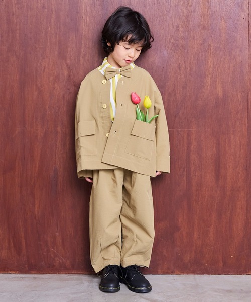 MARKEY'S（マーキーズ）の「サイドラインロングパンツ/セットアップ可（その他パンツ・キッズ・ベージュ/ブラック・120/110/100/90/150/140/130）」の6枚目の写真