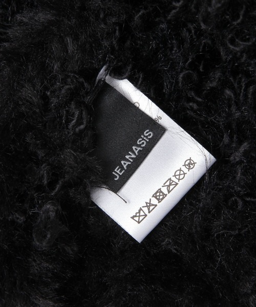 JEANASIS（ジーナシス）の「フェイクファーMIXヤーンハット/610237（ハット・レディース・オフホワイト/ブラック・FREE）」の6枚目の写真