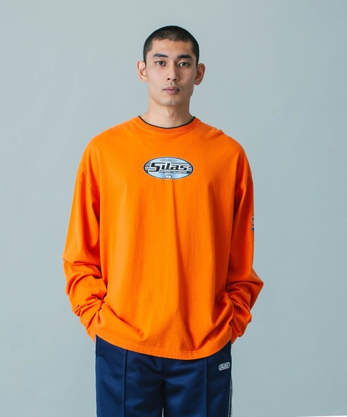 SILAS(サイラス)の「【UK COLLECTION】SKATE OVAL L/S TEE(Tシャツ/カットソー・メンズ・オレンジ/ネイビー・M/L/S)」の2枚目の写真