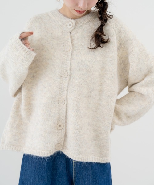 refinedworks（リファインドワークス）の「【refinedworks】毎日 羽織りたくなる ニットカーディガン（カーディガン/ボレロ・レディース・ベージュ/グレー/イエロー・FREE）」の8枚目の写真