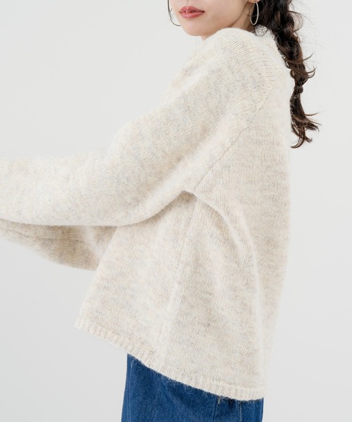 refinedworks（リファインドワークス）の「【refinedworks】毎日 羽織りたくなる ニットカーディガン（カーディガン/ボレロ・レディース・ベージュ/グレー/イエロー・FREE）」の9枚目の写真