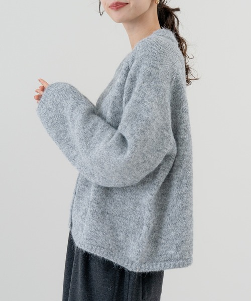 refinedworks（リファインドワークス）の「【refinedworks】毎日 羽織りたくなる ニットカーディガン（カーディガン/ボレロ・レディース・ベージュ/グレー/イエロー・FREE）」の14枚目の写真