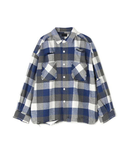 DANKE SCHON(ダンケシェーン)の「DankeSchon/ダンケシェーン/FLANNEL DAMAGE SHIRTS BLOCK(シャツ/ブラウス・レディース・ブラック/ブルー/レッド・L/M)」の15枚目の写真