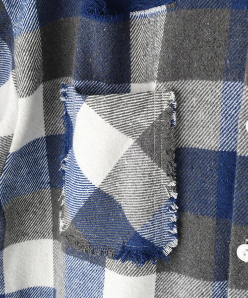 DANKE SCHON(ダンケシェーン)の「DankeSchon/ダンケシェーン/FLANNEL DAMAGE SHIRTS BLOCK(シャツ/ブラウス・レディース・ブラック/ブルー/レッド・L/M)」の17枚目の写真