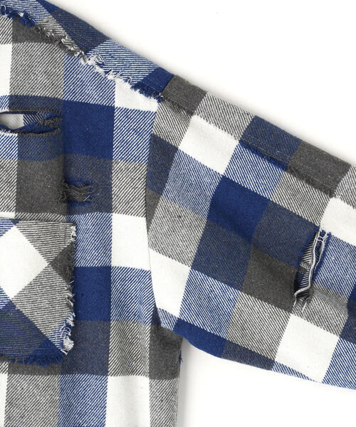 DANKE SCHON(ダンケシェーン)の「DankeSchon/ダンケシェーン/FLANNEL DAMAGE SHIRTS BLOCK(シャツ/ブラウス・レディース・ブラック/ブルー/レッド・L/M)」の18枚目の写真