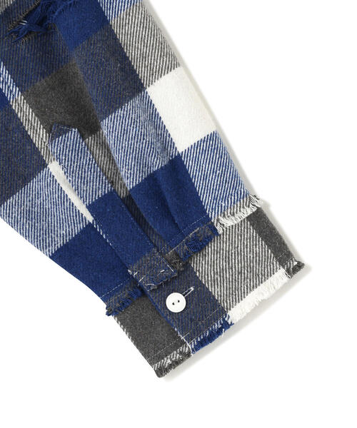 DANKE SCHON(ダンケシェーン)の「DankeSchon/ダンケシェーン/FLANNEL DAMAGE SHIRTS BLOCK(シャツ/ブラウス・レディース・ブラック/ブルー/レッド・L/M)」の21枚目の写真