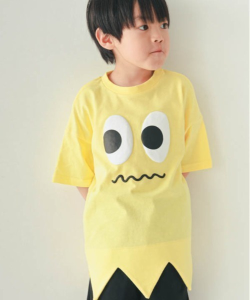 nicohrat(ニコフラート)の「nicohrat/ニコフラート モンスター型Tシャツ(Tシャツ/カットソー・キッズ・イエロー/サックスブルー/レッド/ピンク/グリーン・140cm/130cm/120cm/110cm/100cm/90cm)」の4枚目の写真