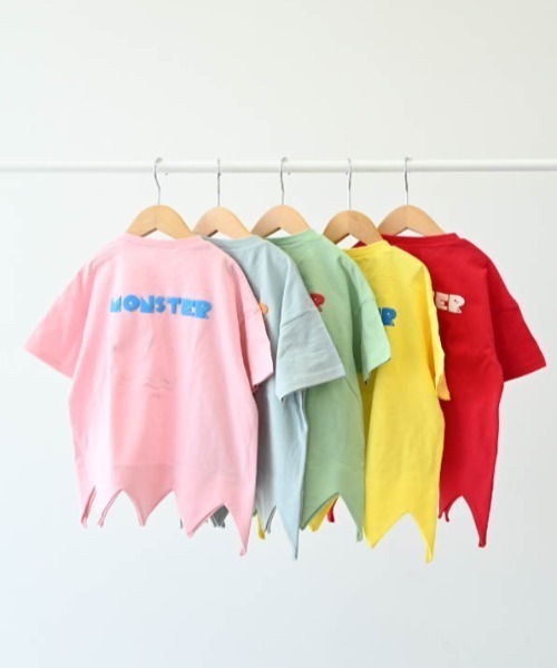 nicohrat(ニコフラート)の「nicohrat/ニコフラート モンスター型Tシャツ(Tシャツ/カットソー・キッズ・イエロー/サックスブルー/レッド/ピンク/グリーン・140cm/130cm/120cm/110cm/100cm/90cm)」の11枚目の写真