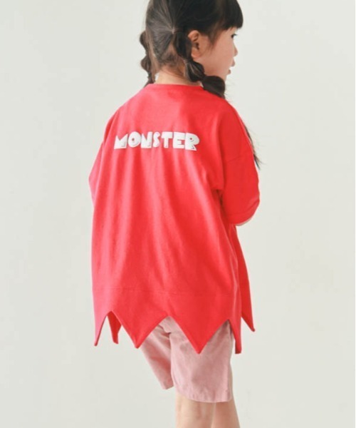 nicohrat(ニコフラート)の「nicohrat/ニコフラート モンスター型Tシャツ(Tシャツ/カットソー・キッズ・イエロー/サックスブルー/レッド/ピンク/グリーン・140cm/130cm/120cm/110cm/100cm/90cm)」の19枚目の写真
