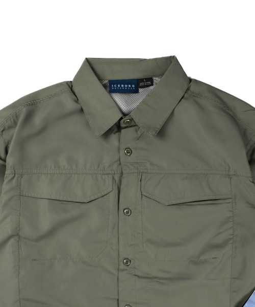 INNOCENT(イノセント)の「【T14】【ICEBURG/アイスバーグ】NYLON LONG SLEEVE SHIRTS(シャツ/ブラウス・レディース・セージグリーン・LARGE/X-LARGE/MEDIUM/SMALL)」の3枚目の写真