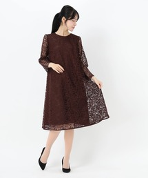 STRAWBERRY-FIELDS | ボタニカルラッセルレース_Aラインレースドレス(ドレス)