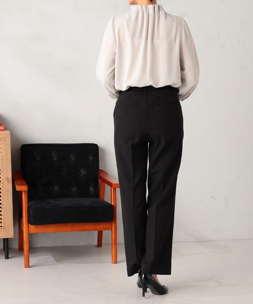 GALLORIA（ギャローリア）の「【セットアップで着られる】キレメクセミフレアパンツ（その他パンツ・レディース・ネイビー/ブラック/ライトベージュ・L/LL/M/S）」の5枚目の写真