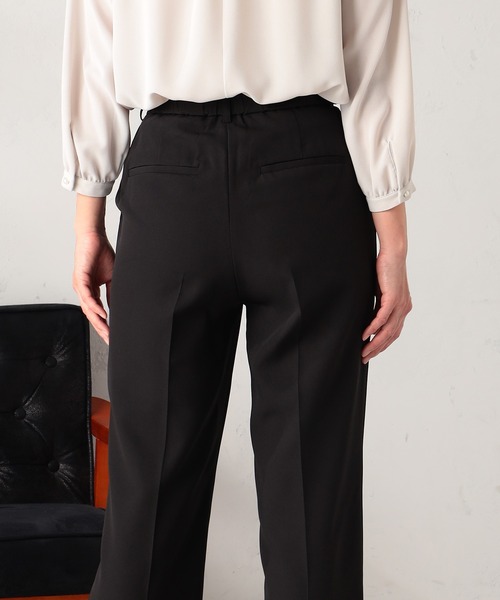 GALLORIA（ギャローリア）の「【セットアップで着られる】キレメクセミフレアパンツ（その他パンツ・レディース・ネイビー/ブラック/ライトベージュ・L/LL/M/S）」の7枚目の写真