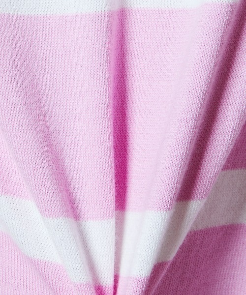 DOUBLE STANDARD CLOTHING（ダブルスタンダードクロージング）の「ドッキングボーダーニット（ニット/セーター・レディース・ブラウン/ピンク・FREE）」の11枚目の写真