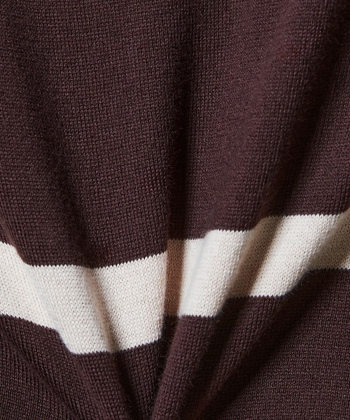 DOUBLE STANDARD CLOTHING（ダブルスタンダードクロージング）の「ドッキングボーダーニット（ニット/セーター・レディース・ブラウン/ピンク・FREE）」の12枚目の写真