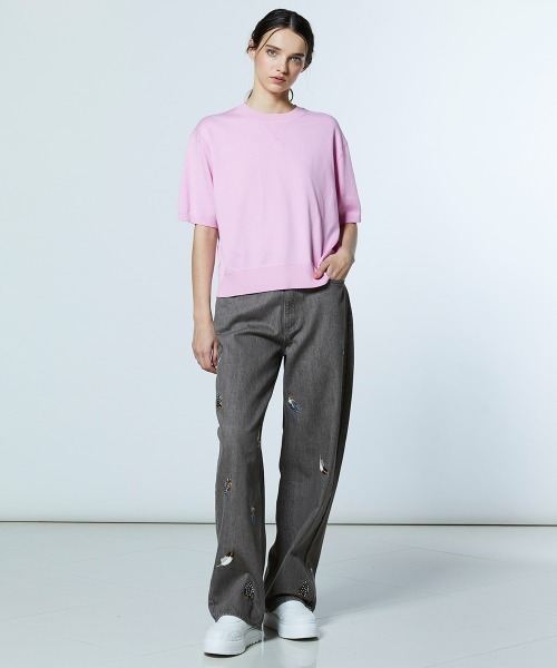 DOUBLE STANDARD CLOTHING（ダブルスタンダードクロージング）の「ドッキングボーダーニット（ニット/セーター・レディース・ブラウン/ピンク・FREE）」の13枚目の写真