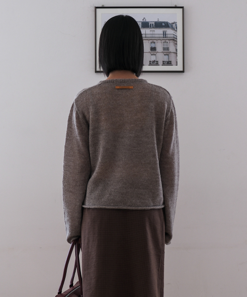 320SHOWROOM（320ショールーム）の「V-Neck Button-Up Wool Alpaca Knit Cardigan Beige（カーディガン/ボレロ・レディース・ベージュ・FREE）」の2枚目の写真