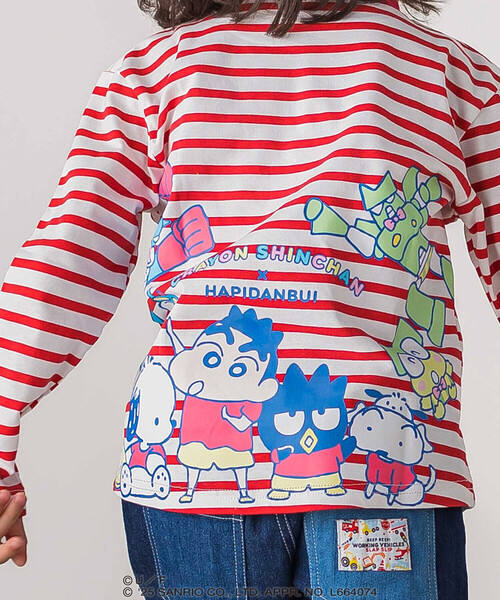 SLAP SLIP（スラップスリップ）の「【原作クレヨンしんちゃん×はぴだんぶい×SLAPSLIP】デニムポケット付きバックプリントTシャツ(80~120cm)（Tシャツ/カットソー・キッズ・レッド系その他/イエロー系その他・90cm/80ｃｍ/110cm/100cm/120cm）」の6枚目の写真