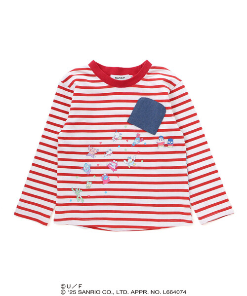 SLAP SLIP（スラップスリップ）の「【原作クレヨンしんちゃん×はぴだんぶい×SLAPSLIP】デニムポケット付きバックプリントTシャツ(80~120cm)（Tシャツ/カットソー・キッズ・レッド系その他/イエロー系その他・90cm/80ｃｍ/110cm/100cm/120cm）」の7枚目の写真