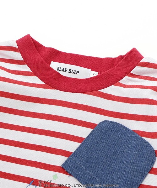 SLAP SLIP（スラップスリップ）の「【原作クレヨンしんちゃん×はぴだんぶい×SLAPSLIP】デニムポケット付きバックプリントTシャツ(80~120cm)（Tシャツ/カットソー・キッズ・レッド系その他/イエロー系その他・90cm/80ｃｍ/110cm/100cm/120cm）」の9枚目の写真