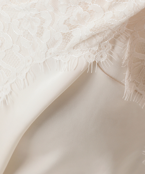 Noble（ノーブル）の「《追加》リバーレーストリミングサテンキャミソール（キャミソール・レディース・ホワイト/ブラック・FREE）」の11枚目の写真