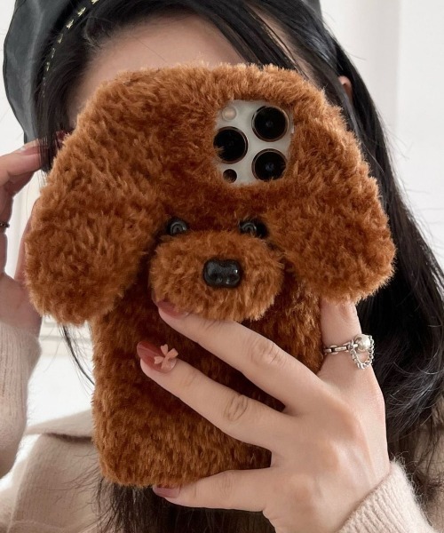 Fun & Daily(ファンアンドデイリー)の「Dog Funny iPhone 16 17 Case / アイフォンケース / プードル / ドッグモチーフ(スマホケース/カバー・レディース・ブラウン/グレー/ホワイト・iPhone 16/iPhone 17/iPhone 17 Pro/iPhone 16 Pro/iPhone 16 Pro Max/iPhone 17 Pro Max)」の3枚目の写真