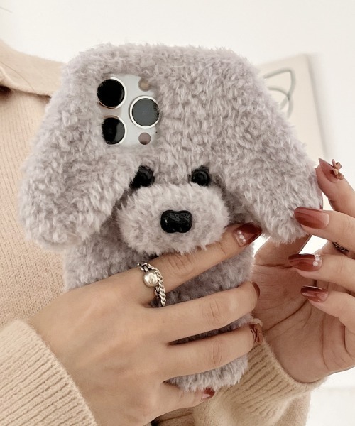 Fun & Daily(ファンアンドデイリー)の「Dog Funny iPhone 16 17 Case / アイフォンケース / プードル / ドッグモチーフ(スマホケース/カバー・レディース・ブラウン/グレー/ホワイト・iPhone 16/iPhone 17/iPhone 17 Pro/iPhone 16 Pro/iPhone 16 Pro Max/iPhone 17 Pro Max)」の2枚目の写真