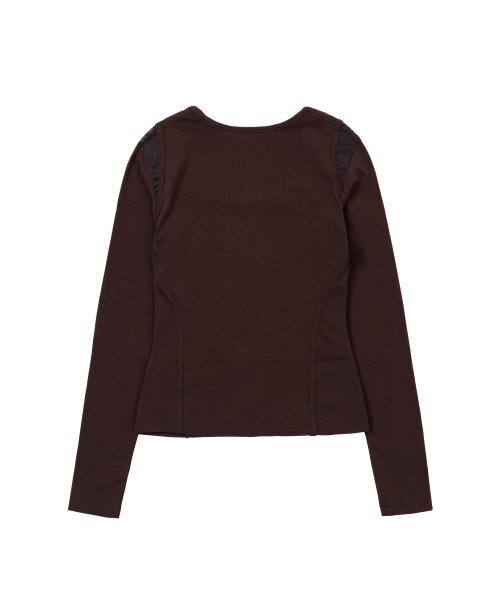 WELLBEING EXPRESS(ウェルビーイングエクスプレス)の「Mesh Point Top Brown(Tシャツ/カットソー・レディース・その他・ONE SIZE)」の2枚目の写真
