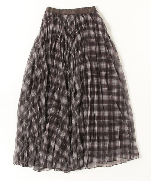 Desert　Rose（デザートローズ）の「【DESERT ROSE/デザートローズ】チェック柄シュリンクスカート（スカート・レディース・グレー系その他/ブラウン系その他・FREE）」の11枚目の写真