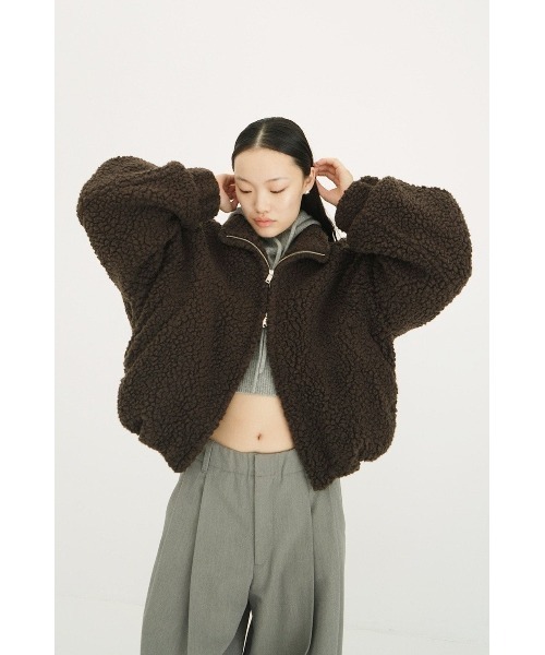 CLANE(クラネ)の「CLANE BALLOON BOA BLOUSON 19101-0032(ブルゾン・レディース・オフホワイト/ブラウン/グレー・2/1)」の14枚目の写真