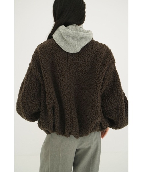 CLANE(クラネ)の「CLANE BALLOON BOA BLOUSON 19101-0032(ブルゾン・レディース・オフホワイト/ブラウン/グレー・2/1)」の17枚目の写真