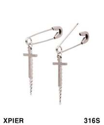 XPIER（エクスピア）の「エクスピア衣類ピン十字イヤリング4.0無アレルギー（ピアス（両耳用））」