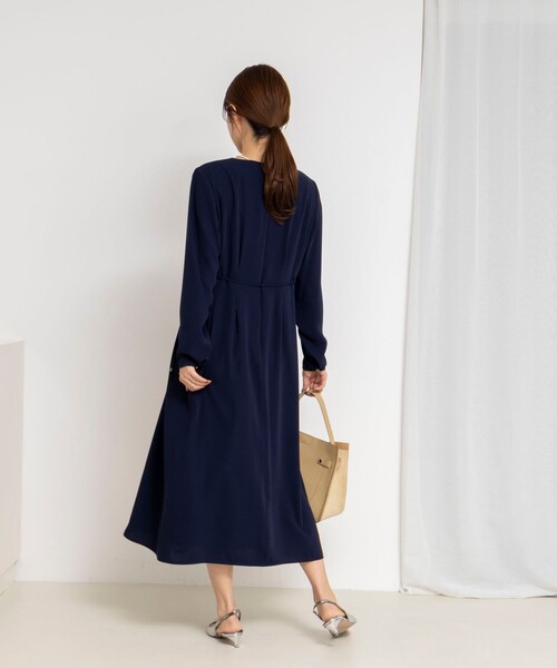 NOLLEY’S（ノーリーズ）の「ウォッシャブルウエストタックワンピース（ワンピース・レディース・ネイビー/ブラック・36/38）」の5枚目の写真