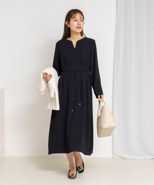 NOLLEY’S（ノーリーズ）の「ウォッシャブルウエストタックワンピース（ワンピース・レディース・ネイビー/ブラック・36/38）」の11枚目の写真