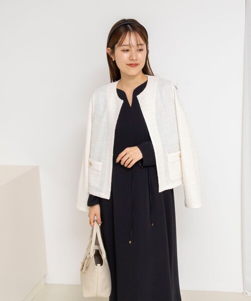 NOLLEY’S（ノーリーズ）の「ウォッシャブルウエストタックワンピース（ワンピース・レディース・ネイビー/ブラック・36/38）」の14枚目の写真