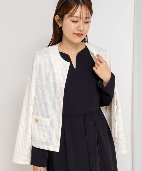 NOLLEY’S（ノーリーズ）の「ウォッシャブルウエストタックワンピース（ワンピース・レディース・ネイビー/ブラック・36/38）」の15枚目の写真