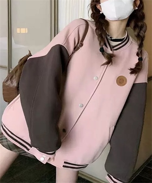 FREE STYLISTS(フリー スタイリスト)の「ビッグシルエット スタジャン(スタジャン・レディース・ピンク・M/L/2XL/XL)」の12枚目の写真