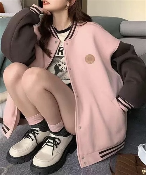 FREE STYLISTS(フリー スタイリスト)の「ビッグシルエット スタジャン(スタジャン・レディース・ピンク・M/L/2XL/XL)」の16枚目の写真